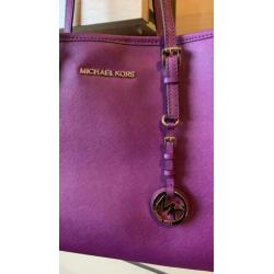 Michael Kors paars /tas shopper L nieuw