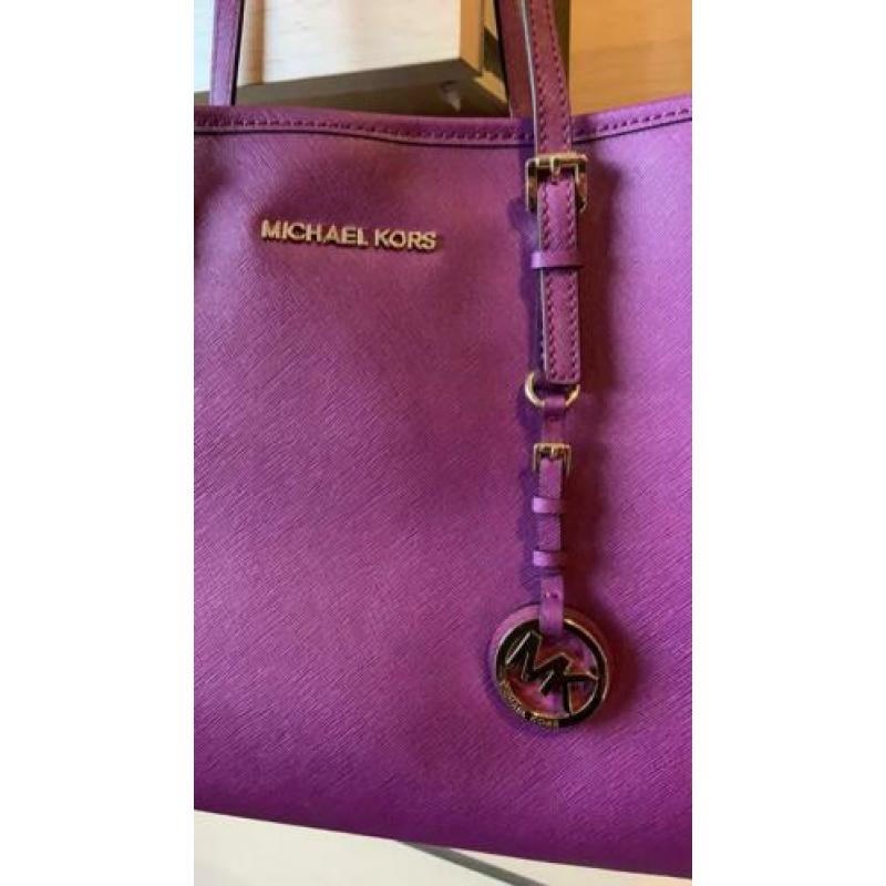 Michael Kors paars /tas shopper L nieuw