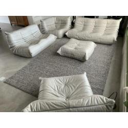 Ligne Roset Togo banken set grijs leer