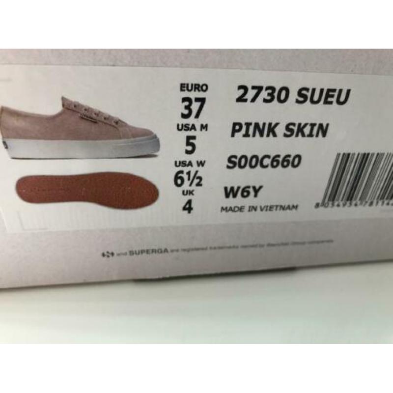 NIEUW Superga 2730 Suede Sneakers Pink Skin Maat 37