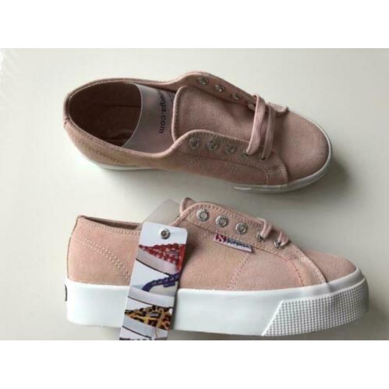 NIEUW Superga 2730 Suede Sneakers Pink Skin Maat 37