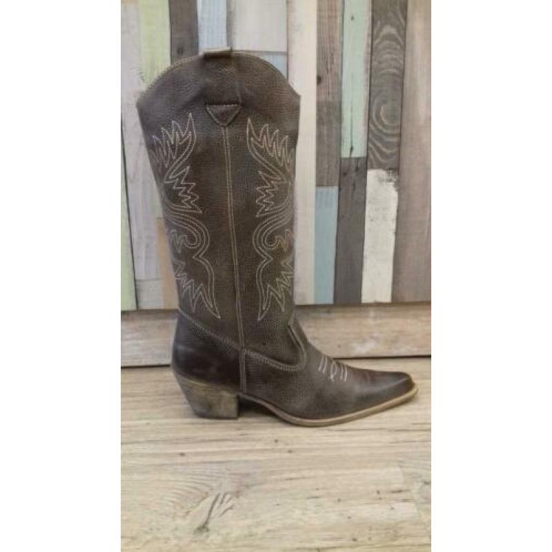 Nieuwe leren western/cowboy laarzen maat 36 € 30.00