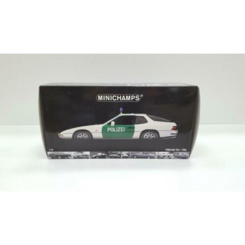 Minichamps Porsche 924 Polizei 1985 1:18 Nieuw