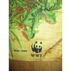 WWF (Sier) Doek* Papa Mama en Baby Egel * ??Iers Linnen