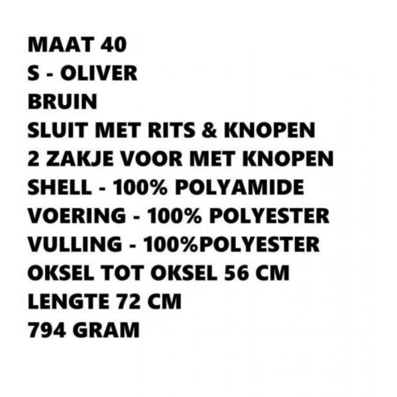 Maat 40 - s oliver - bruin