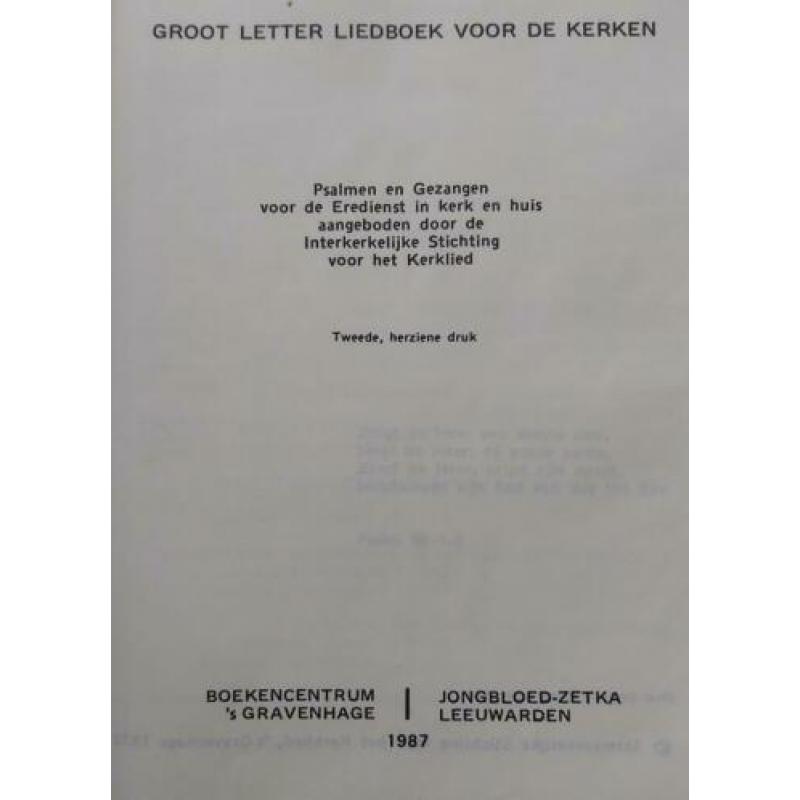 Groot Letter Liedboek voor de Kerken