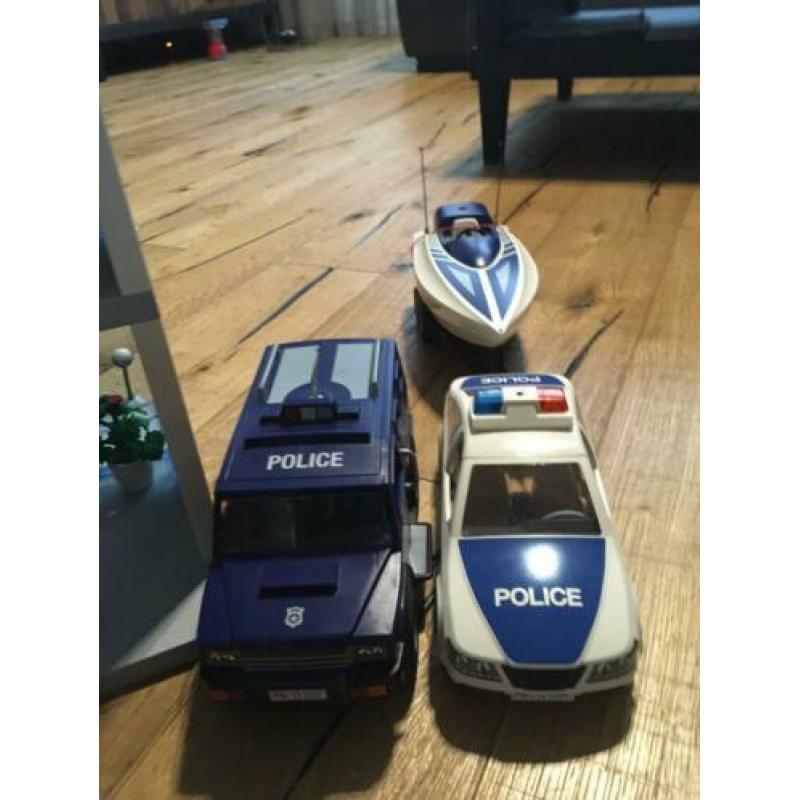 Playmobil politiebureau auto’s en boot