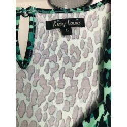 King louie 50s Perry dress Leopard zoo dress maat L