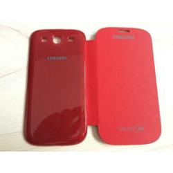 Samsung Galaxy S3 i9300 Flip Cover / Case Rood