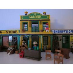 Playmobil Western stadje 3425 / 3462 en Office Vintage