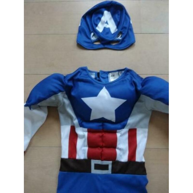 carnavals verkleedpak Captain America pak H&M 122-128