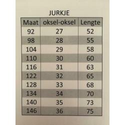 Jurkje bloemenmeisje/lotusbloem (ook met lange mouw) mt 116