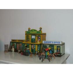 Playmobil Western stadje 3425 / 3462 en Office Vintage