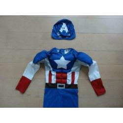 carnavals verkleedpak Captain America pak H&M 122-128