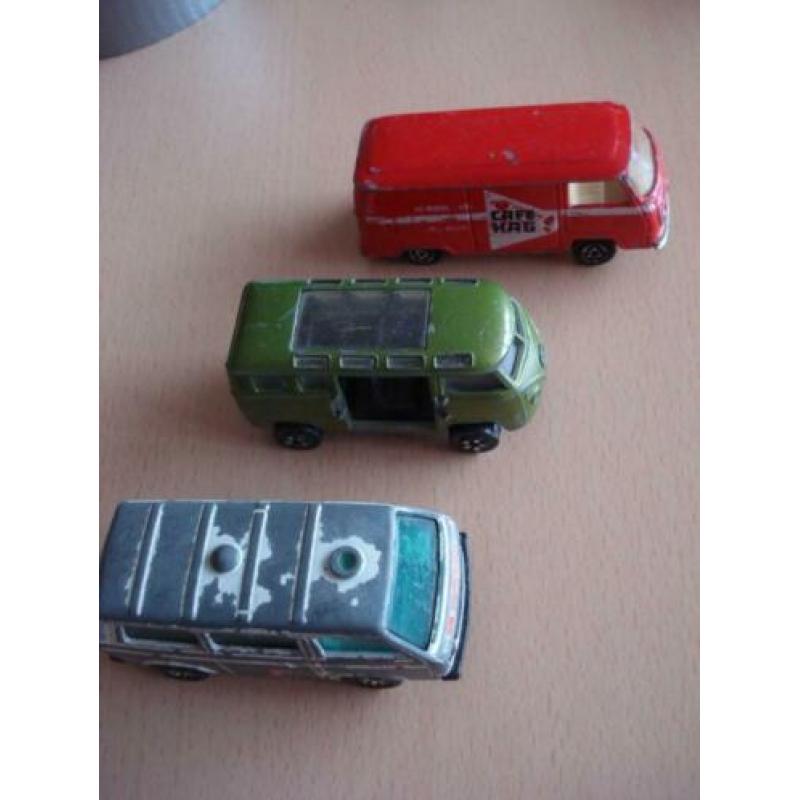 3 VW Transporter, Matchbox, Majorette, Playart