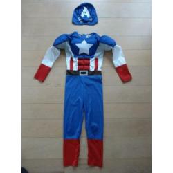 carnavals verkleedpak Captain America pak H&M 122-128