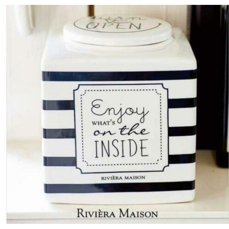 Riviera Maison Grocery Store Storage Jar Stripes