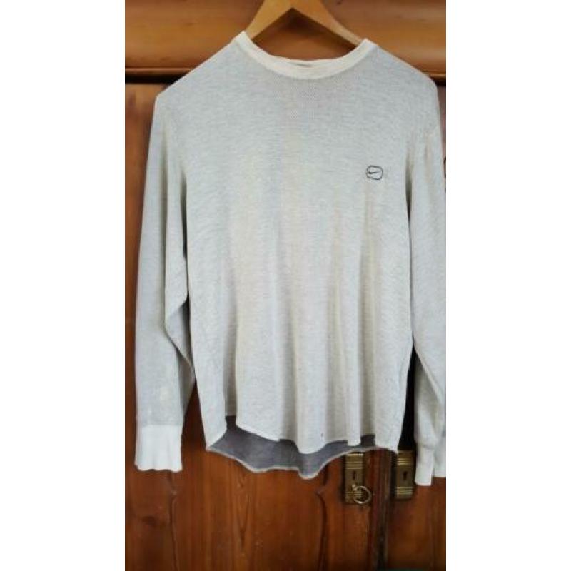 Nike Longsleeve beige wit maat M