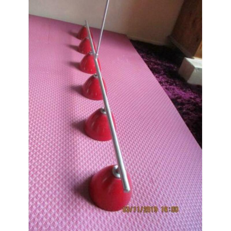 plafondlamp 6spots, stang lengte 125cm breedte 110cm