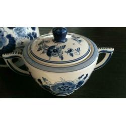 Delftsblauw servies - antiek - hand geschilderd