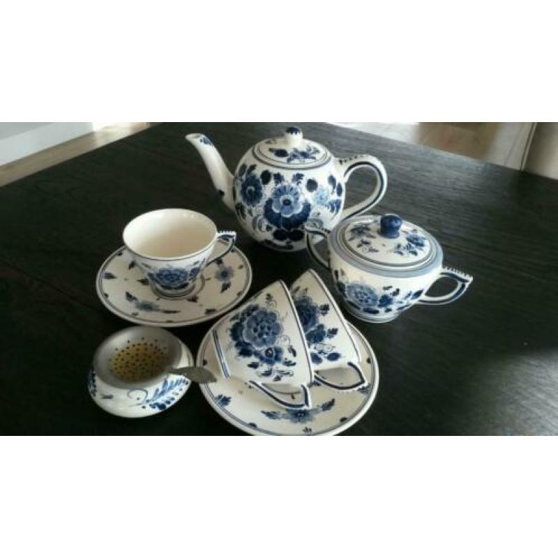 Delftsblauw servies - antiek - hand geschilderd