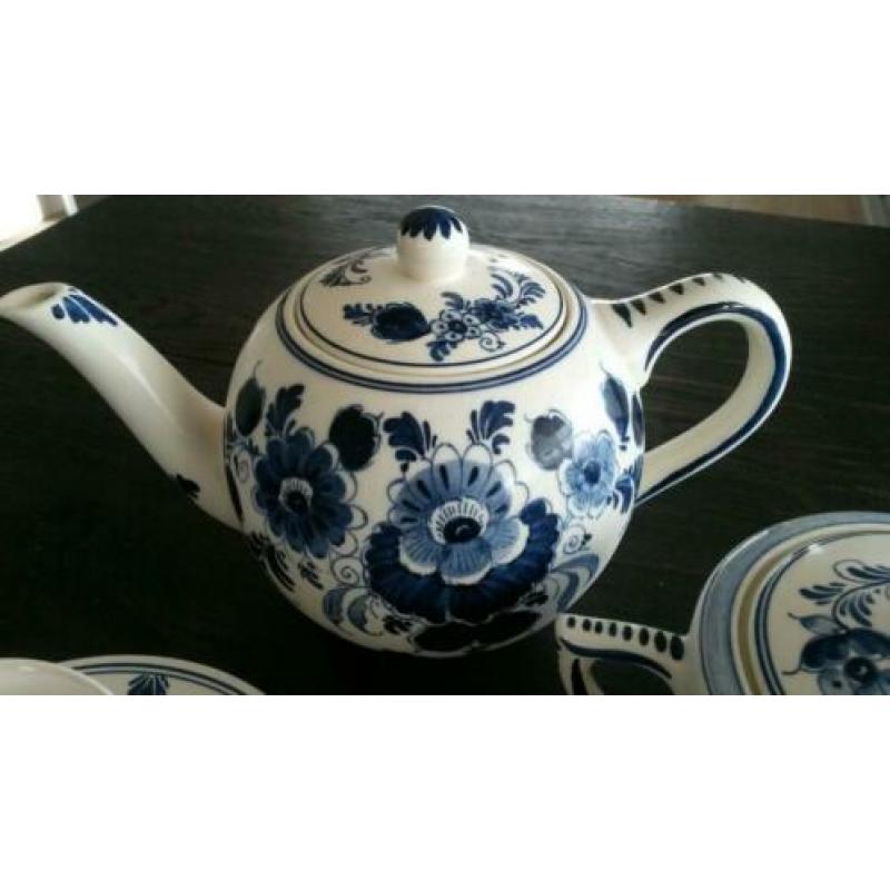 Delftsblauw servies - antiek - hand geschilderd