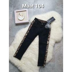 Maat 104 NIEUWE Meisjes Skinny Spijker Broek met Glitters