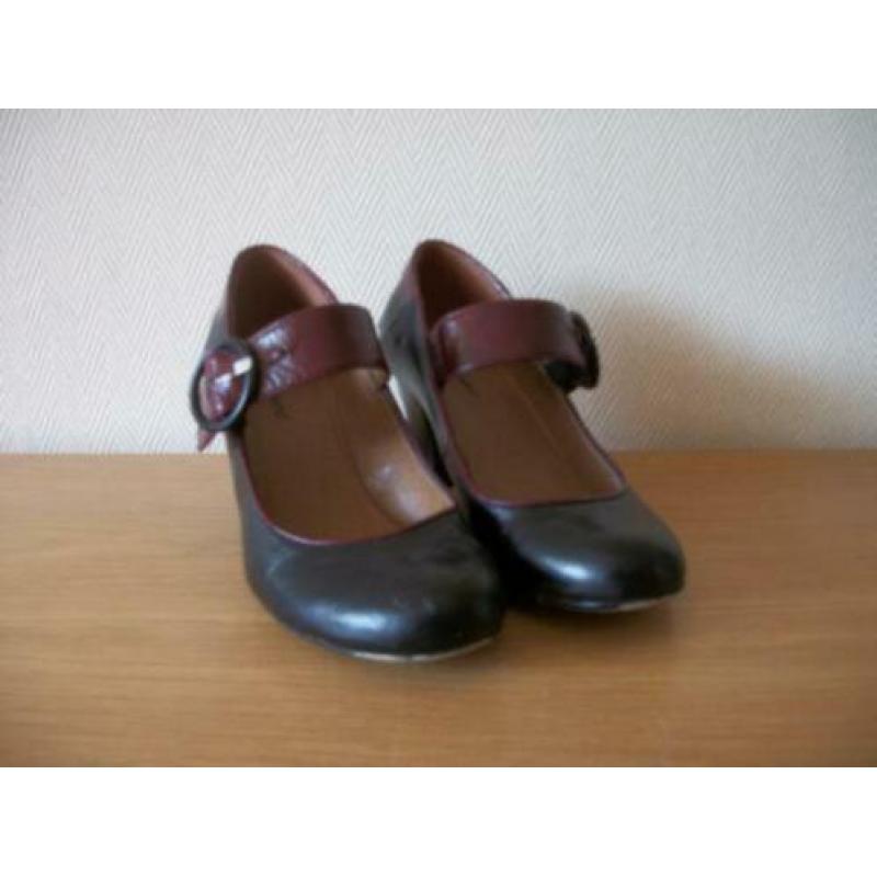 Pumps met Hakje en Gesp - Graceland 36 - Zwart Bordo - zgan