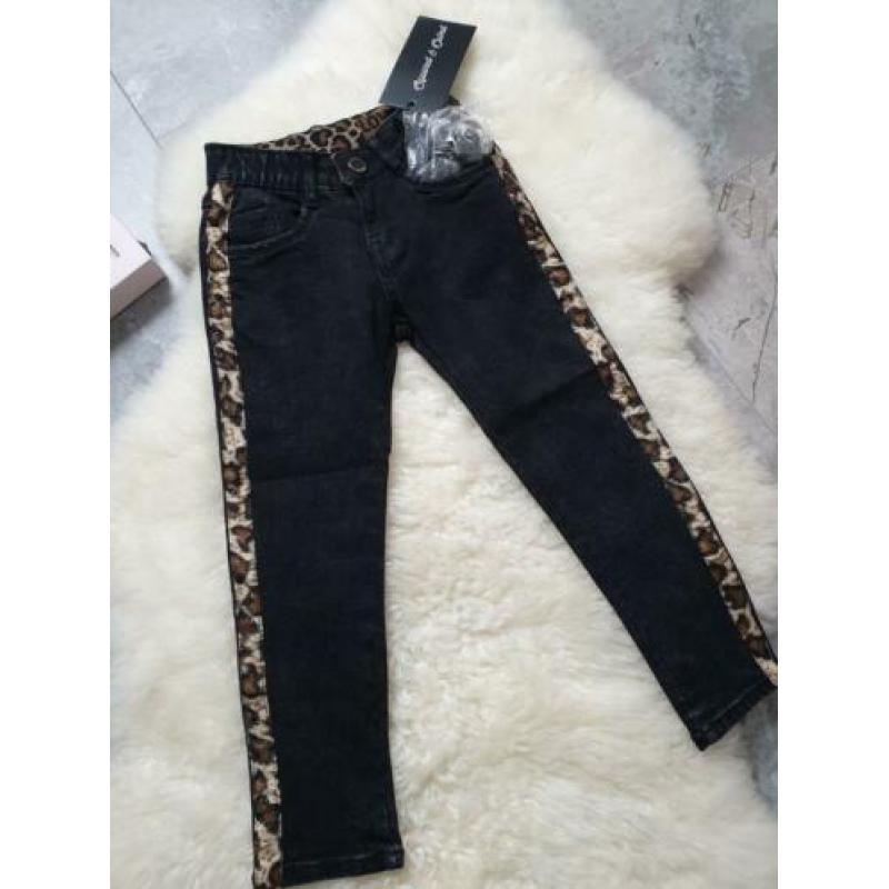 Maat 104 NIEUWE Meisjes Skinny Spijker Broek met Glitters