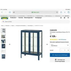 Ikea vitrinekast