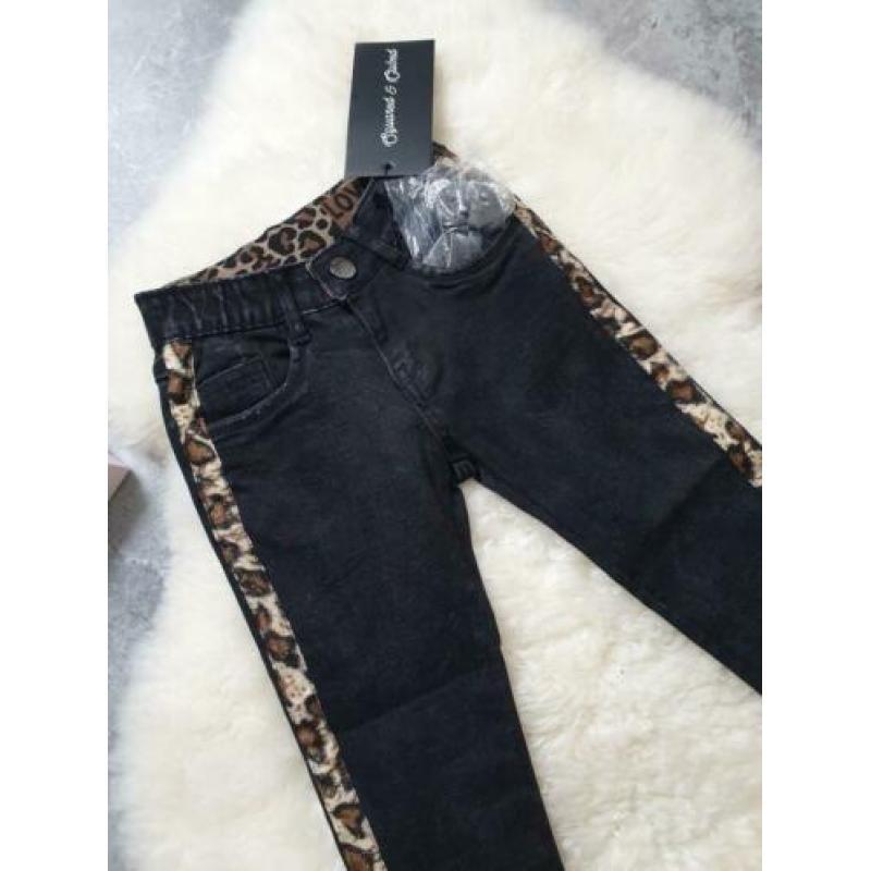 Maat 104 NIEUWE Meisjes Skinny Spijker Broek met Glitters