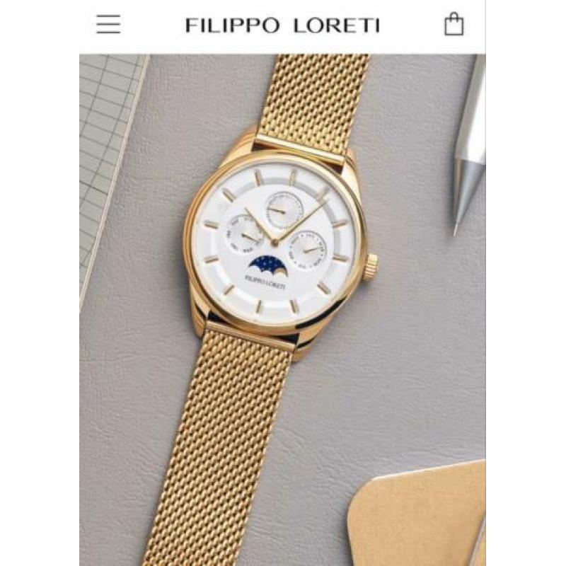 Filippo Loreti Venice Moonphase Gold Mesh