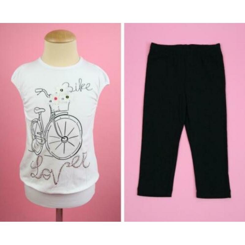 *NIEUW* iDO (Dodipetto) tuniek wit + legging zwart maat 116