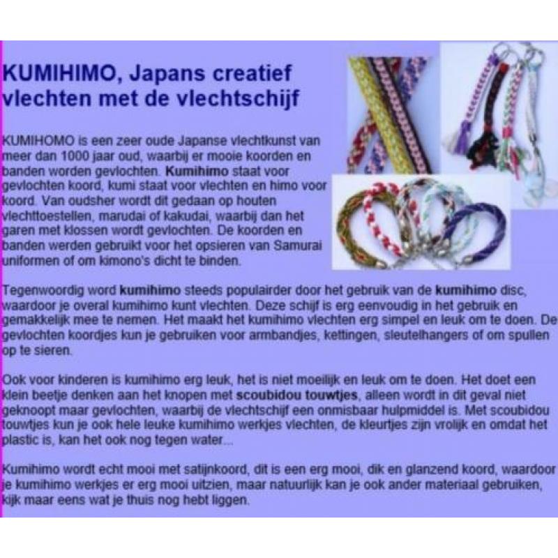 KUMIHIMO disc set incl. draden en gebruiksaanwijzing