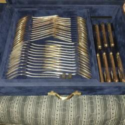 Antiek set verzilverd bestek Wiskemann Belgium 1852-1909