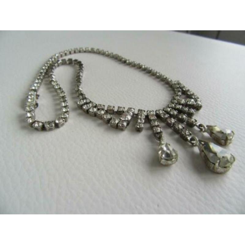 Strass vintage collier/kettinkje