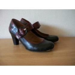 Pumps met Hakje en Gesp - Graceland 36 - Zwart Bordo - zgan