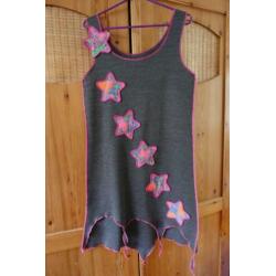 Psy cyber goa kawaii pixie zomerjurk met sterren maat S/M