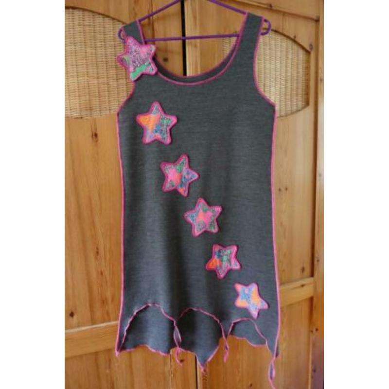 Psy cyber goa kawaii pixie zomerjurk met sterren maat S/M