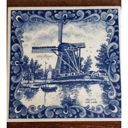 Delfts blauw Royal Sphinx Holland tegel molen (949)