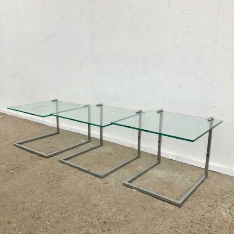 Vintage design salontafels nesting tables, jaren 60 70 retro