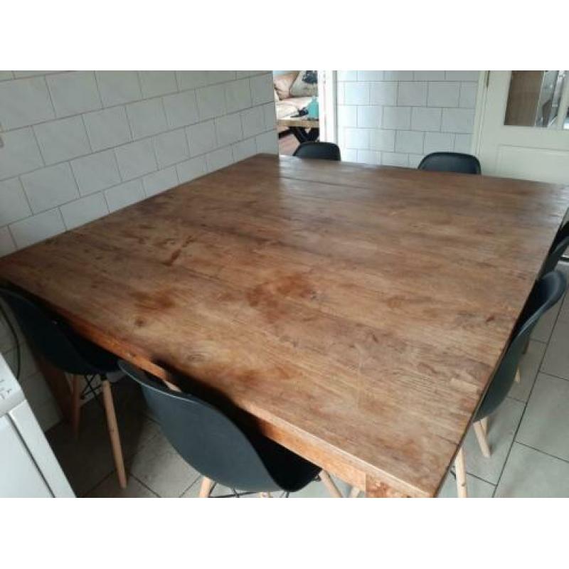 Supermooie grote teak houten tafel