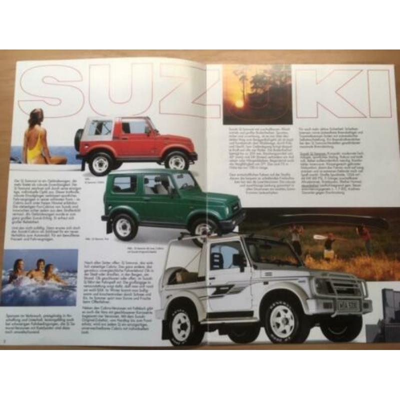 Autofolder/Brochure Suzuki Modell-Programm 1999 10 pagina's