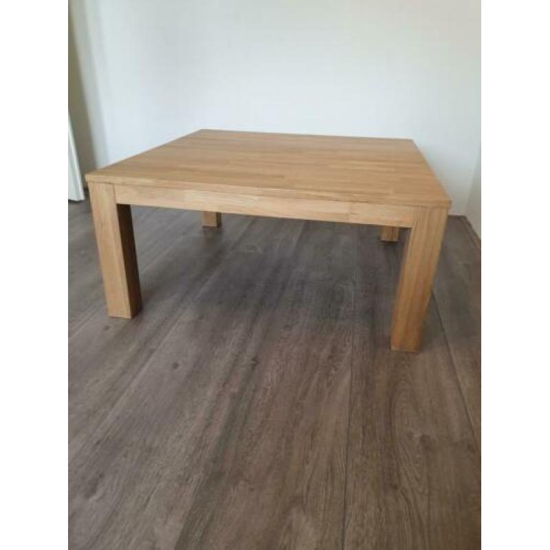 Massief eiken salontafel 85x85x40 cm