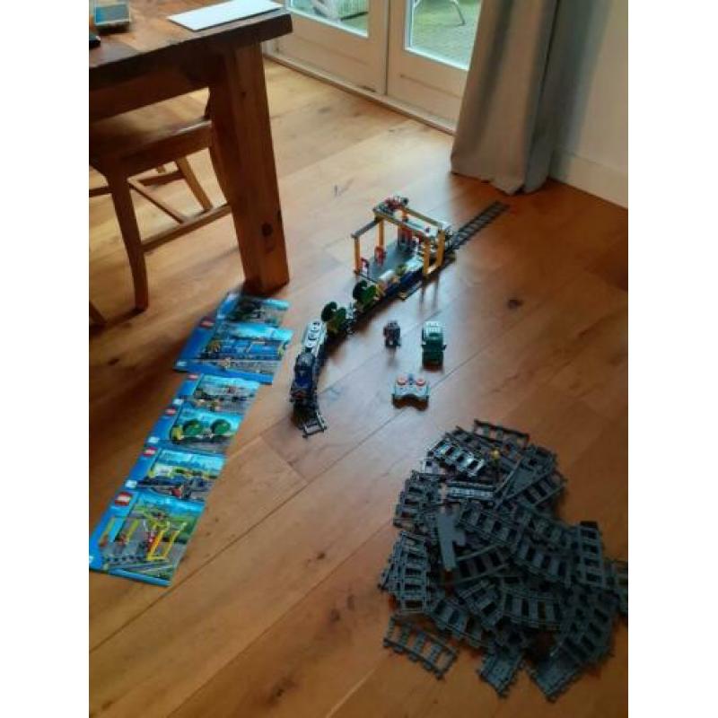 Lego trein met rails