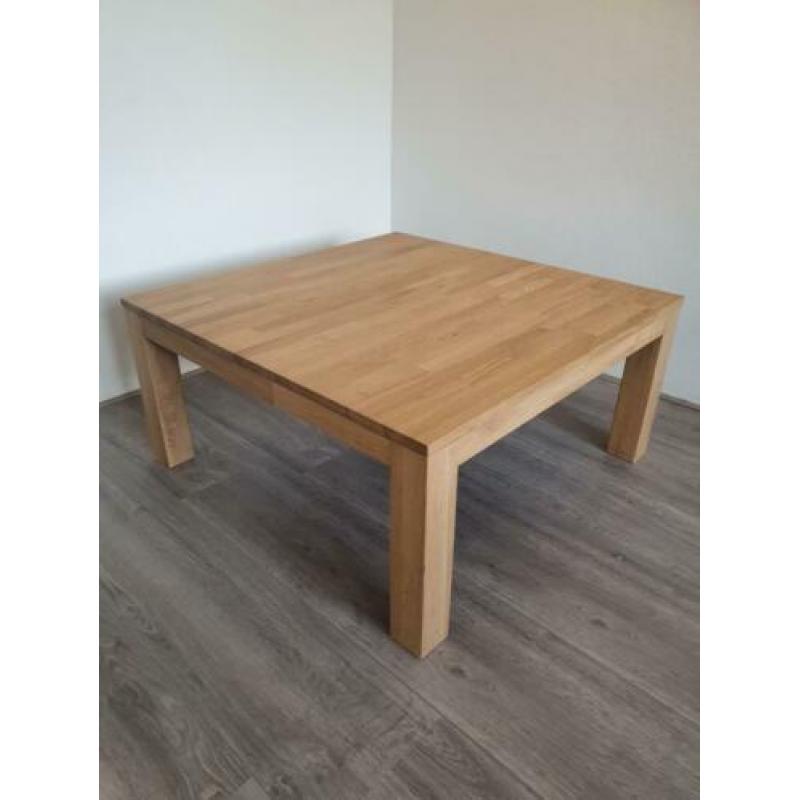 Massief eiken salontafel 85x85x40 cm