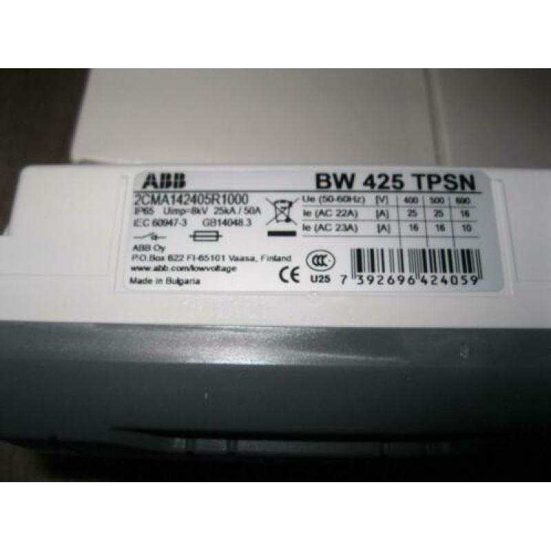 2st. ABB werkschakelaar BW 425 TPSN 2CMA142405R1000