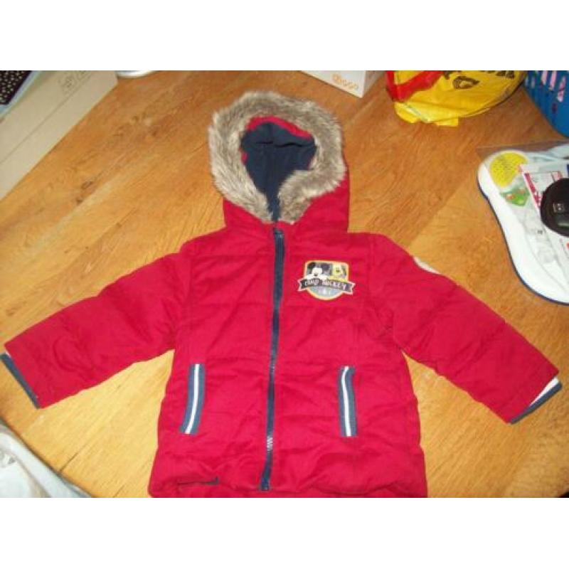 Leuke Mickey Mouse winterjas/jas van Disney maat 80