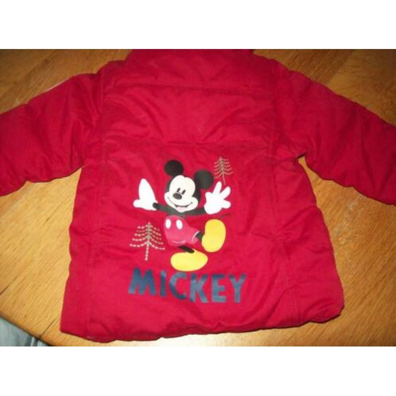 Leuke Mickey Mouse winterjas/jas van Disney maat 80