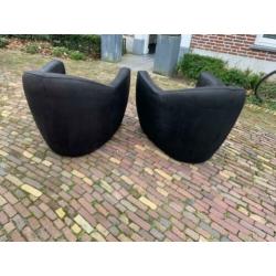 Carbas leolux fauteuil 2 stuks zwart